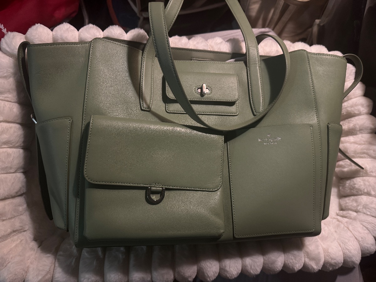 Kate Spade Multi-Pocket Leather Shoulder Tote photo 1